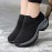 Women's Breathable Knit Sneakers - Lightweight Slip On Outdoor Shoes with Air Cushion Technology