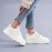 Women's Platform Sneakers, Casual Lace Up Outdoor Shoes, Comfortable Low Top Skate Shoes